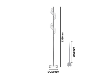 Lampadar Rabalux Zofrael LED 12W 760lm 3000K metal gold stil decor, IP20 74415 [3]