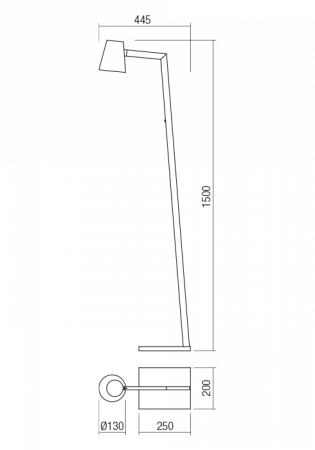 Lampadar REDO Mingo  01-1557 E27 1x42W Nedimabil IP20 Negru Mat [1]