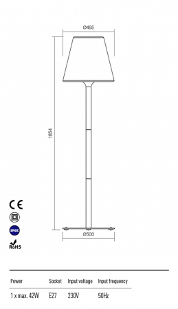 Lampadar Redo PINO 9979 Gri inchis E27 1x42W   IP20 [1]