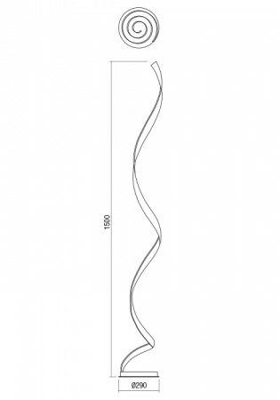 Lampadar Redo Torsion LED Dimabil (3 step) alb mat 24W 2640/1872 lumeni alb cald 3000K 01-1797 [1]