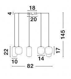 Lustra AELIA Nova Luce 9009144 LED 36 W, 3766 lm, 3000K IP20 Black Smokey Gray [3]