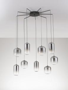ILUMINAT - Lustra AELIA Nova Luce 9009144 LED 36 W, 3766 lm, 3000K IP20 Black Smokey Gray