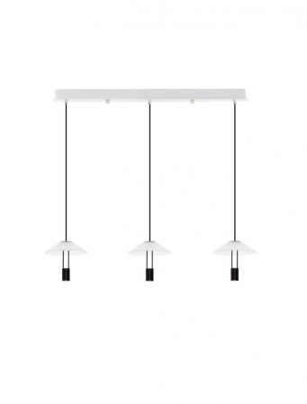 ILUMINAT - Lustra Nova Luce ANAFI 9695277 Sandy Black Steel & Aluminium Clear Frosted Acrylic LED 24W 850lm 3000K IP20