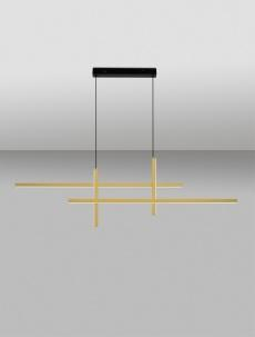 Lustra Nova Luce ANTAMA 9001111 Triac Dimmable Sandy Black & Gold Steel & Aluminium LED 43W 1478lm 3200K IP20 [1]