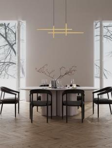 Lustre - Lustra Nova Luce ANTAMA 9001111 Triac Dimmable Sandy Black & Gold Steel & Aluminium LED 43W 1478lm 3200K IP20
