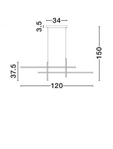 Lustra Nova Luce ANTAMA 9001111 Triac Dimmable Sandy Black & Gold Steel & Aluminium LED 43W 1478lm 3200K IP20 [4]