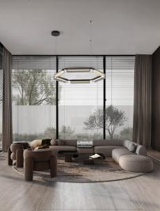 Lustra APNEA Nova Luce 9009131 LED 61 W, 6646 lm, 3000K IP20 Sandy Black Gold [4]