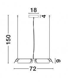 Lustra APNEA Nova Luce 9009132 LED 39 W, 4822 lm, 3000K IP20 Sandy Black Gold [3]