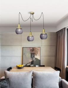 Lustra AUBREY Nova Luce 8823002 1xE27 IP20 Gray Brass [2]