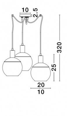 Lustra AUBREY Nova Luce 8823002 1xE27 IP20 Gray Brass [1]