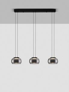 Lustra Nova Luce BIOS 9416955 Triac Dimmable Matt Black Metal & Smoky Gray Glass LED 25W 1515lm 3000K IP20 [2]