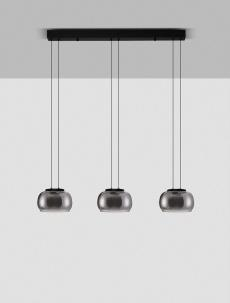 Lustra Nova Luce BIOS 9416955 Triac Dimmable Matt Black Metal & Smoky Gray Glass LED 25W 1515lm 3000K IP20 [1]