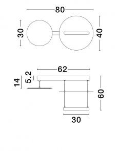 Lustra DIONA Nova Luce 9580678 LED 35 W, 2420 lm, 3000K IP20 Sandy Black [4]