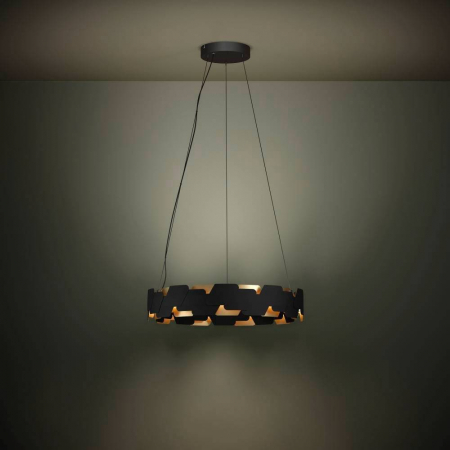 Lustra EGLO ALTAGRACIA 390031, LED 2X35W 8400lm 3000K Ø615, Negru, Auriu [1]