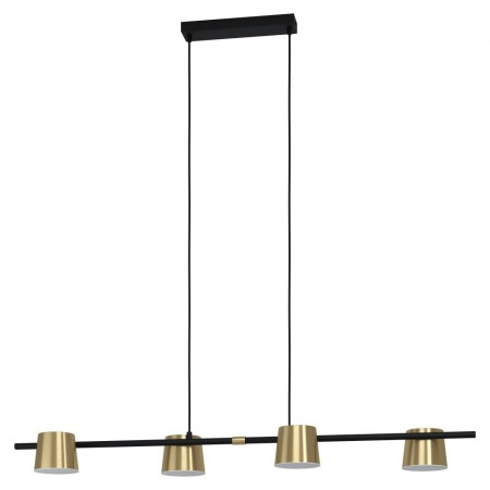 ILUMINAT INTERIOR - Lustra Eglo Altamira, negru, alama, 4XGU10, L.115 cm, 39985