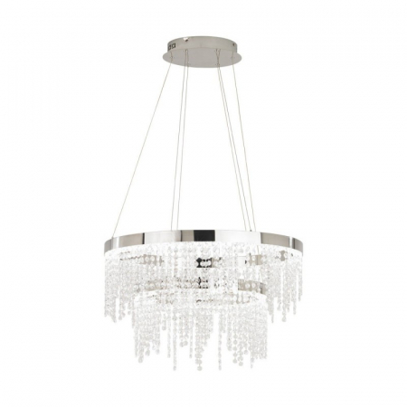 Bucatarie - Candelabru EGLO ANTELAO 39281, LED 46W 5800lm 4000K, 610mm, Crom/Cristal