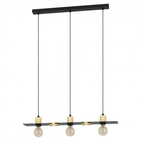 BLACK FRIDAY 2024 - Lustra Eglo Bramerton, negru, 3XE27, L.81 cm, 43752