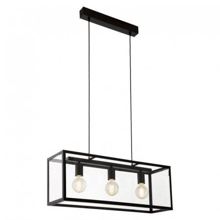 BF LUSTRE - Lustra EGLO CHARTERHOUSE 49393, E27 3x60W, Negru