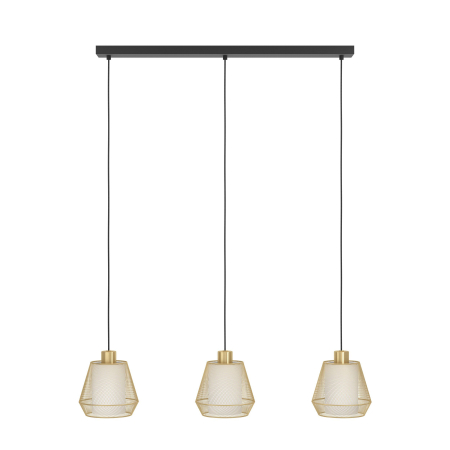 Lustra EGLO Ciudadela 900897 E27 3X40W 220-240V,50/60Hz L 880mm x l 180mm x H 1100mm otel negru tesatura/otel alba/alama periata IP20 [4]