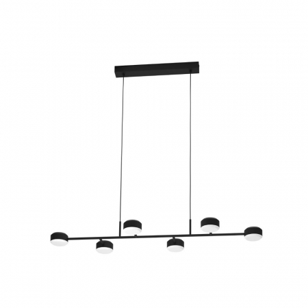 ILUMINAT INTERIOR - Lustra EGLO CLAVELLINA 900352, LED 6X7W 4800lm 3000K, Negru, Alb