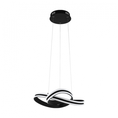 Lustre - Lustra EGLO Corredera 99249 LED 34W 3000K 5100lm 220-240V,50/60Hz H 1200mm x Ø500mm otel negru plastic alb IP20