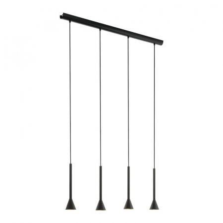 ALEGE SPATIUL - Lustra EGLO Cortaderas, GU10, 4x5W, Otel, Negru/Auriu - 97605