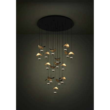 Candelabru EGLO DRACERA 390341, 17X2,3W, 3000K, Oțel, Negru [1]