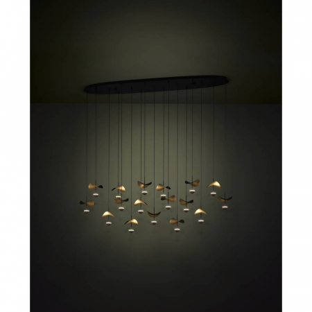 Lustră EGLO DRACERA 390343, 17X2,3W, 3000K, Oțel, Negru [1]