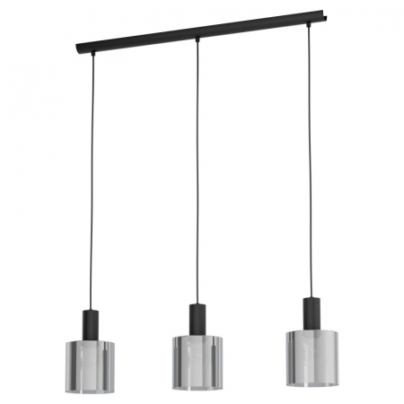 BLACK FRIDAY 2024 - Lustra EGLO GOROSIBA 98753, E27 3X40W, Negru, sticla efect oglinda, negru transparent