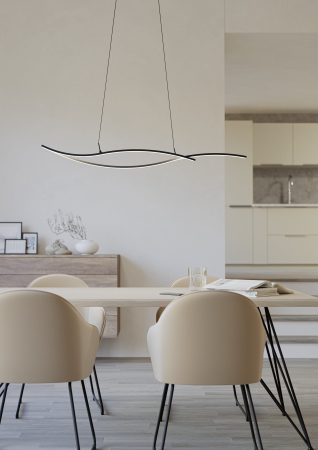 Lustra EGLO Grisolia 901207 LED 20W 4000K 2500lm 220-240V,50/60Hz L 1150mm x l 70mm x H 1200mm plastic/otel negru plastic alb IP20 [5]