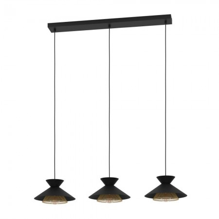 EGLO INTERIOR - Lustra Eglo Grizedale, metal, negru, H. 110 cm, 43886
