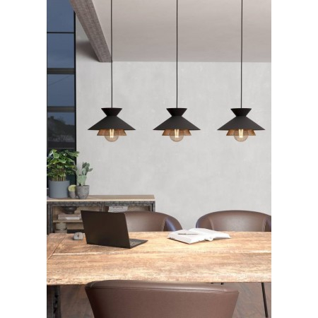 Lustra Eglo Grizedale, metal, negru, H. 110 cm, 43886 [1]