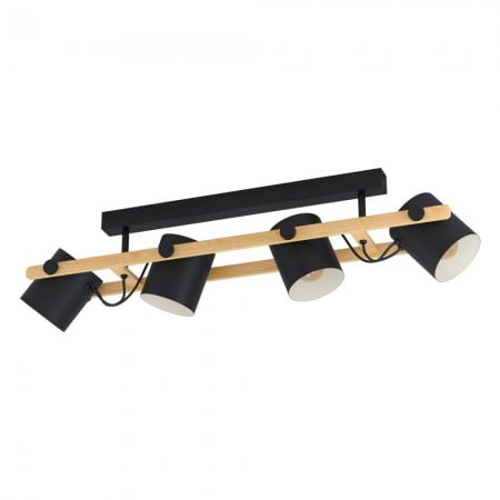 BF LUSTRE - Lustra Eglo Hornwood, negru, 4XE27, L.100 cm, 43558