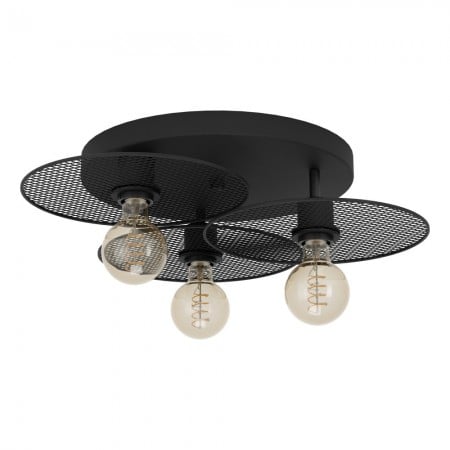 BLACK FRIDAY 2024 - Lustra Eglo Ikeston, negru mat, 3XE27, D.53 cm, 43728