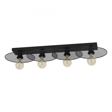 BLACK FRIDAY - Lustra Eglo Ikeston, negru mat, 4XE27, L.95 cm, 43729