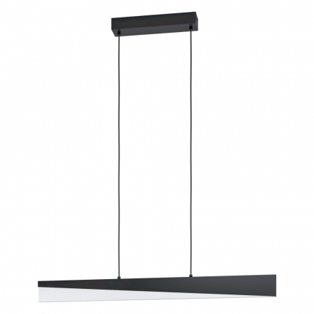 EGLO INTERIOR - Lustra EGLO ISIDRO 99562, LED 27W, 3850lm, 3000K, Aluminiu, Otel, Negru, Plastic, Satinat
