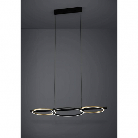 Lustra EGLO LANACERA 390087, LED 2X12,5W;1X15,5W 5850lm 3000K, Negru, Auriu, Alb [1]