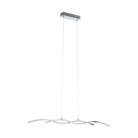 Lustra EGLO Lasana 2 96103 LED 19W 3000K 2600lm 220-240V,50/60Hz L 870mm x l 80mm x H 1200mm aluminiu/otel crom plastic alb IP20