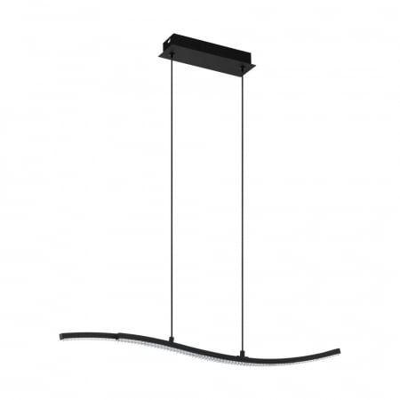 BLACK FRIDAY - Lustra EGLO LEJIAS 99802, LED 21.5W, 2600lm, 3000K, Otel, Negru, Plastic, Transparent