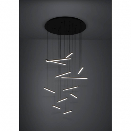Candelabru EGLO LINDOZA 390351, 12X8,4W, 3000K, Oțel, Negru [1]