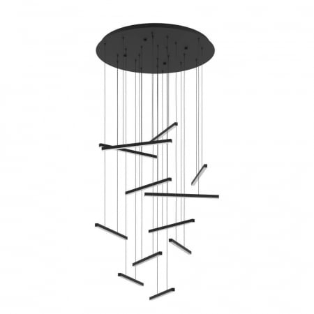 Moderne - Candelabru EGLO LINDOZA 390351, 12X8,4W, 3000K, Oțel, Negru