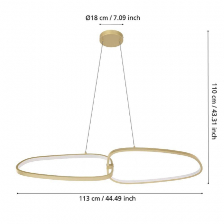 Lustra EGLO LODOSA 390205, LED 37,5W 5100lm 3000K, Alama, Alb [1]