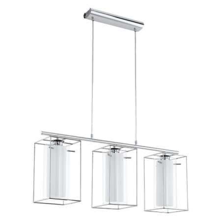 BLACK FRIDAY - Lustra EGLO LONCINO 1, E27, 3X60W, Otel, Sticla, Crom - 94378