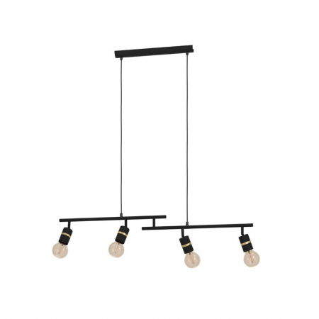 BLACK FRIDAY 2024 - Lustra EGLO LURONE 900177, E27 4X10W, Negru, Alama