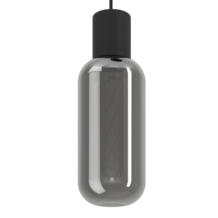 Lustra EGLO Maione 901006 E27 6X4W 220-240V,50/60Hz L 1380mm x l 140mm x H 1100mm otel negru sticla vaporizata gri IP20 [2]