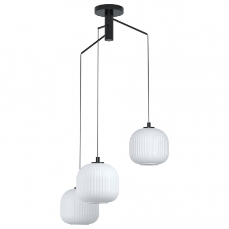 BF LUSTRE - Lustra EGLO MANTUNALLE 99368, E27 3X40W Ø620mm, Sticla, Negru