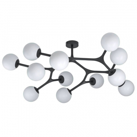 BF LUSTRE - Lustra EGLO MARAGALL 39529, G9 12X3W, Sticla opal mat, Negru