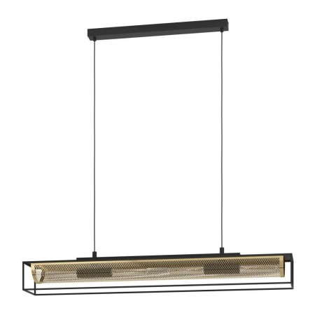 EGLO INTERIOR - Lustra Eglo Nohales, negru, 4XE27, L. 150 cm, 43788