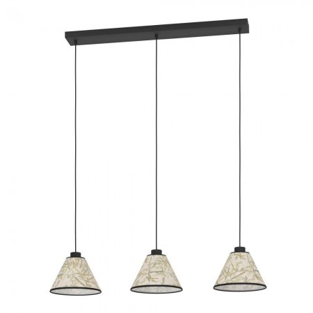 BF LUSTRE - Lustra Eglo Oxpark, negru, 3XE27, H.110 cm, 43943