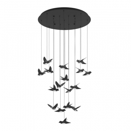 BLACK FRIDAY - Candelabru EGLO PARATEBUENO 390352, 17X3W, 3000K, Oțel, Negru